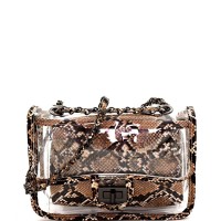 Snake Print Transparent Clear 2 in 1 Shoulder Bag