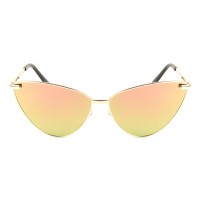 Thin Frame Cat Eye Color Mirror Bulk Wholesale Sunglasses